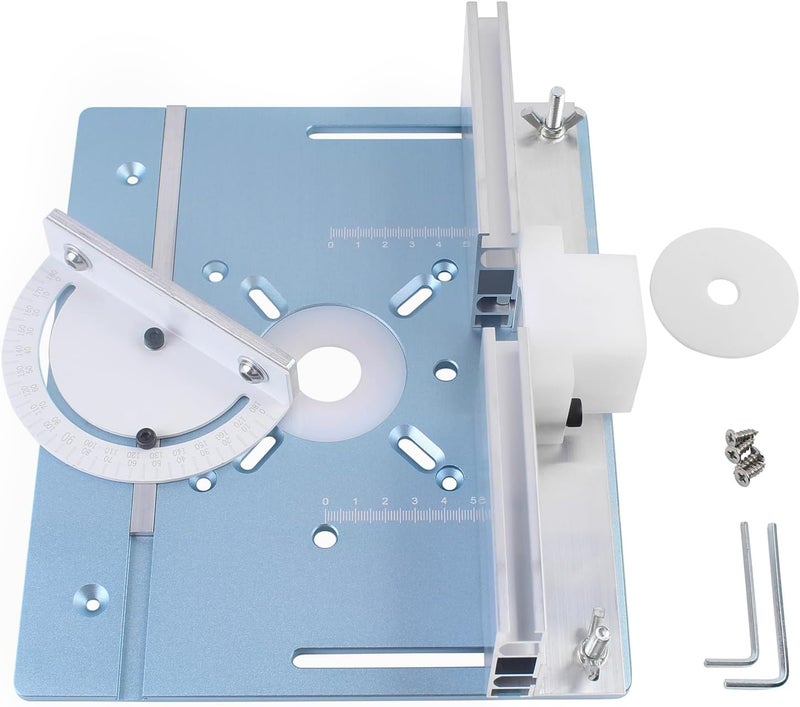JCFANTS Store Aluminum Router Insert Plate with Pre-Drilled Holes for Trimming Machine, Router Base Plate Woodworking Router Flip Plate - Image 3